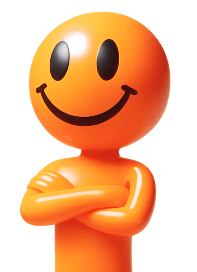 Sunny D, SoDak Title's mascot smiling with arms crossed