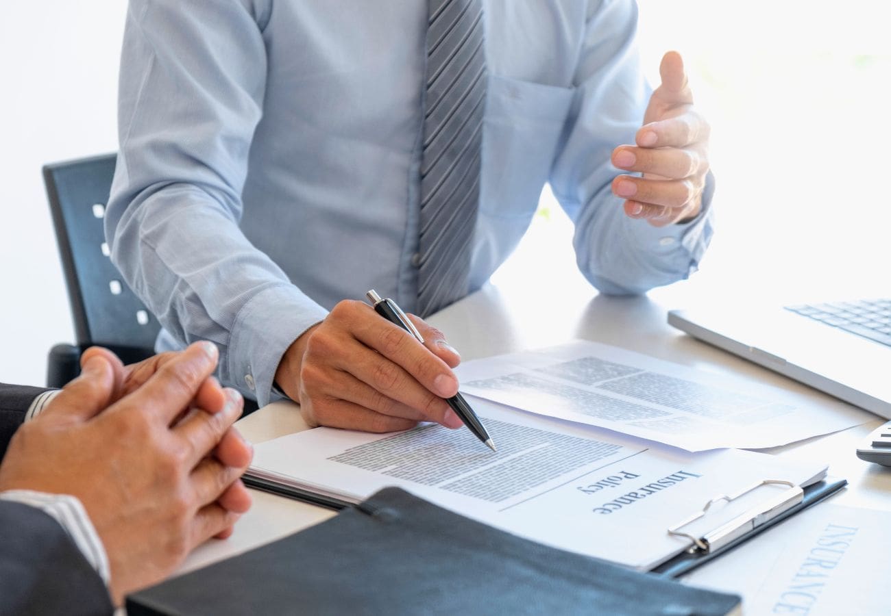 Agent discussing Title Insurance with a client