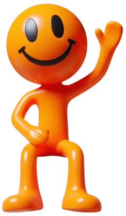Sunny D, SoDak Title's mascot sitting smiling and waving